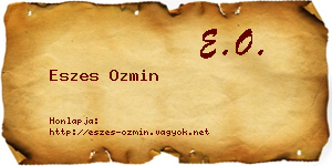 Eszes Ozmin névjegykártya